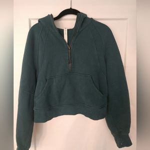 Lululemon Scuba Oversized Half-zip Hoodie XS-S in Teal